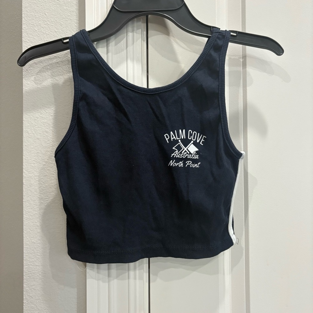 Zara navy blue Tank top & shorts Girls 9/10 GUC Palm Cove Australia North Point - Picture 2 of 10